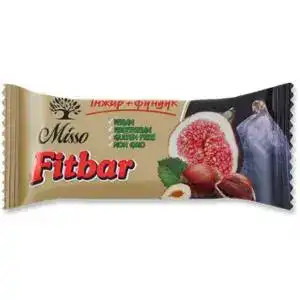 Батончик Misso Fitbar сухофруктів пресованих з горіхами подрібненими Інжир+Фундук 30 г