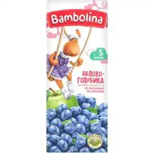 Нектар для дітей від 5міс Яблуко-лохина Bambolina т/п 0.2л