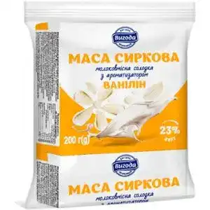 Маса сиркова Вигода з ароматом ванілі 23% 200 г