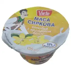 Сиркова маса Varto ваніль 15% 135 г