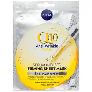 Тканинна ліфтинг-маска для обличчя Nivea Q10 Power з морськими мінералами 28 г