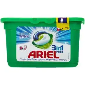 Капсули для прання Ariel 3в1 Pods Color Аромат Ленор 12 шт.