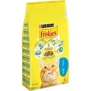 Корм сухий Friskies для дорослих котів повнораціонний з лососем та овочами ваговий