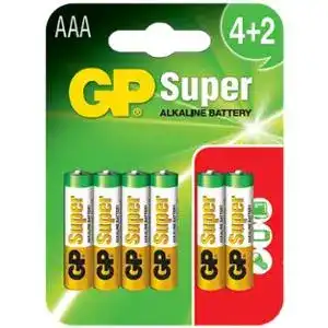 Батарейка GP Super Alkaline AAA 1.5V 24A-U4 LR03 6 шт.