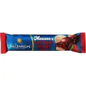 Батончик Millenium Mousse & Strawberry Jam шоколадний 33 г