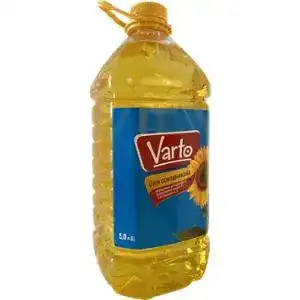 Олія соняшникова Varto рафінована дезодорована виморожена з вітамінами А, D 5 л