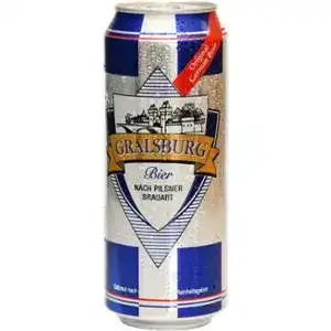 Пиво Gralsburg Pilsner світле фільтроване 4.9% 0.5 л