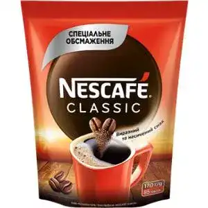 Кава натуральна розчинна гранульована Nescafe Classic 170 г