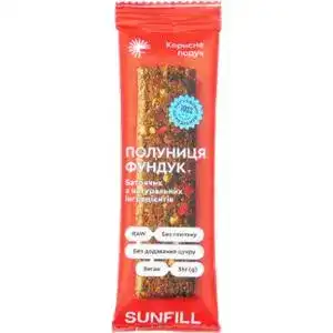 Батончик Sunfill Полуниця-Фундук фруктовий 35 г