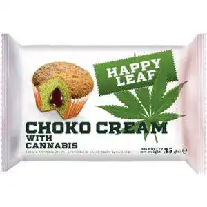 Кекс Happy Leaf Choko cream з канабісом та кремовою начинкою 35 г