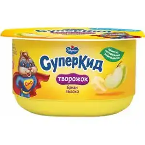 Паста сирна Савушкін СуперКід Банан-Яблуко 3,5% 110 г