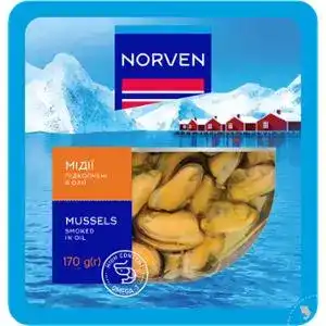 Мідії підкопчені Norven в олії 170 г