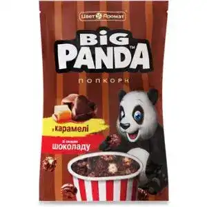 Попкорн Big Panda в карамелі зі смаком шоколаду 90 г
