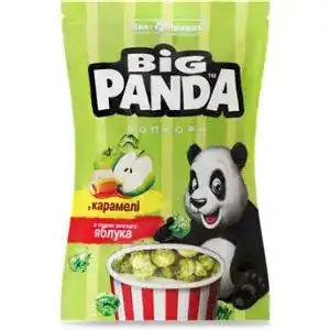 Попкорн Big Panda в карамелі зі  смаком зеленого яблука 90 г