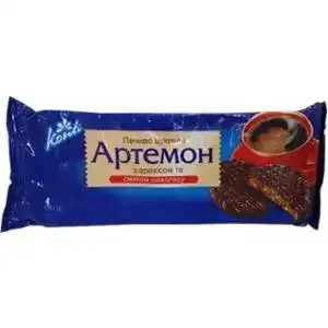 Печиво Konti Артемон цукрове в шоколадній глазурі 135 г