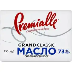 Масло Premialle солодковершкове 73% 180г