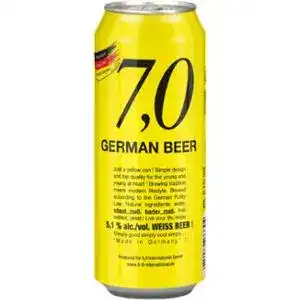 Пиво 7.0 German Beer Пшеничне світле фільтроване  5% 0.5 л