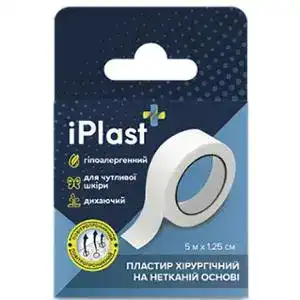Пластир хірургічний iPlast неткана основа 5 м х 1,25 см