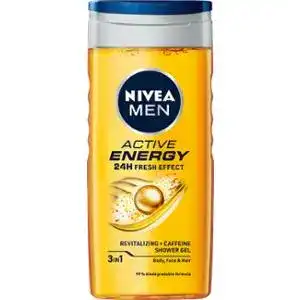 Гель для душа NIVEA Men Boost 3в1 для тіла обличчя волосся з кофеїном 250 мл