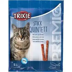 Ласощі для котів Trixie Stick Quintett з лососем і фореллю 5Х5 г