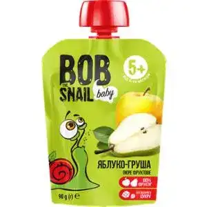 Пюре Bob Snail для дітей від 5 місяців яблуко-груша 90 г