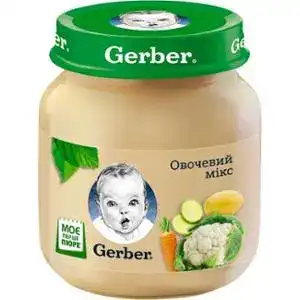 Пюре Gerber для дітей від 6 місяців овочевий мікс 130 г