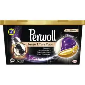 Капсули для прання Perwoll Renew&Care Caps для темних та чорний речей 10 шт.
