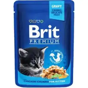 Корм для кошенят Brit Premium вологий з куркою 100 г