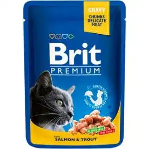 Корм для котів Brit Premium вологий з лососем і фореллю 100 г