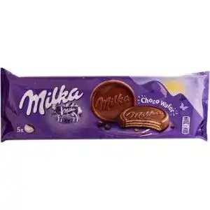 Вафлі Milka Choco wafer з начинкою з какао вкриті молочним шоколадом 150 г