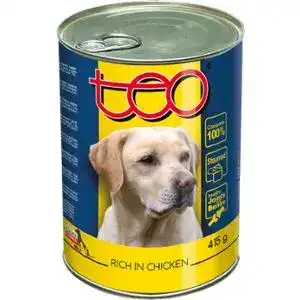 Корм для дорослих собак повноцінний консервованний з м`ясом птиці ТЕО 415г