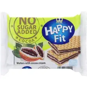 Вафлі Happy Fit з какао без цукру 95 г