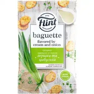 Сухарики Flint Baguette пшеничні вершки та цибулька 60 г