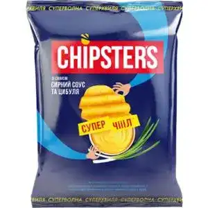Чіпси картопляні Chipster's Сирний соус та цибуля 110 г