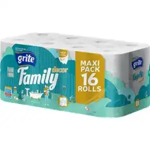 Туалетний папір Grite Family Decor 3-х шаровий 16 шт