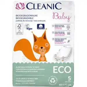 Пелюшки Cleanic Eco Baby одноразовi дитячi 60 х 60 5 шт