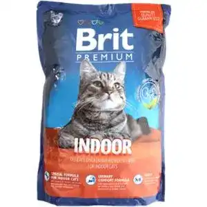 Сухий корм для дорослих кішок з куркою Brit Premium Adult Indoor 1.5 кг