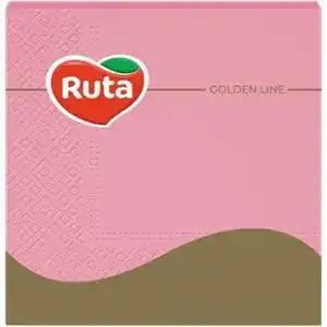 Салфетки столовые Ruta 3-х слойные розовые 33х33 см, 20 шт