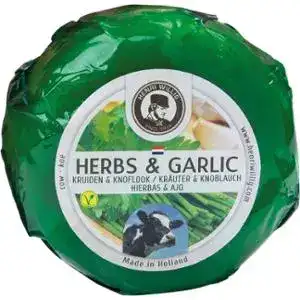 Сир Henri Willig Herbs & Garlic твердий із зеленню та часником 48% 280 г