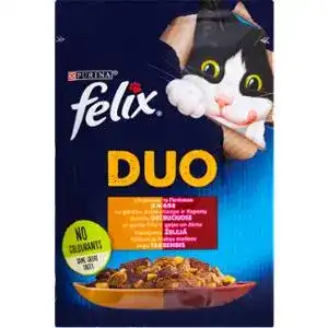 Корм для котів Felix Duo з індичкою та печінкою в желе 85 г