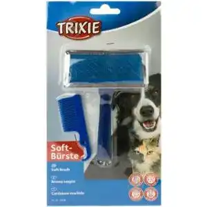 Пуходерка Trixie 2354 для собак с расческой 9 х 13 см