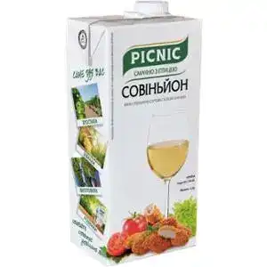 Вино Picnic Совіньйон біле сухе 9.5-13% 1 л