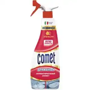 Засіб чистячий для ванної кімнати Comet Апельсин з антибактеріальним ефектом 500 мл