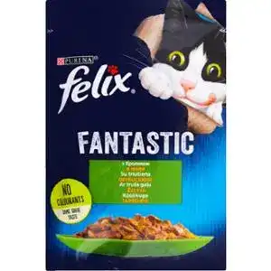 Вологий корм для котів Felix Fantastic з кроликом в желе консервований 85 г
