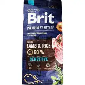 Корм сухий для собак Brit Lamb&Rice Sensitive усіх порід 15 кг
