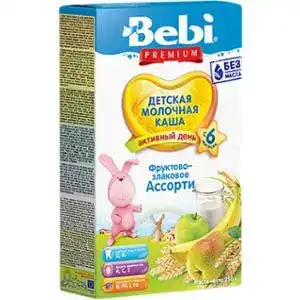 Каша молочна Bebi Преміум фруктово-зернове асорті з 6 місяців для дітей 250 г