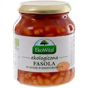 Квасоля біла EkoWital в томатному соусі органічна консервована 360 г