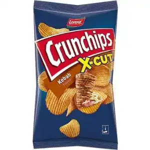 Чіпси Lorenz Crunchips X-Cut зі смаком кебаба хвилясті 75 г