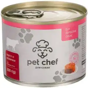 Паштет Pet Chef для собак с говядиной 200 г