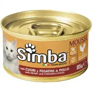 Консерви Monge Simba для котів з курячими серцями та лівером 85 г